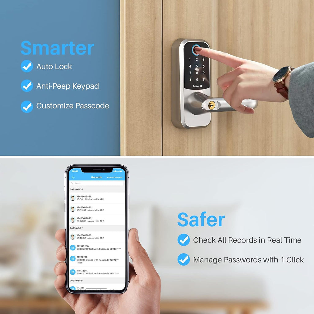 Smart Lock with Touchscreen Keypad, Bluetooth, Electronic Digital Deadbolt T105700