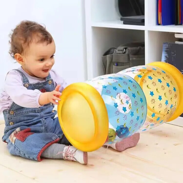 Inflatable Baby Crawling Roller Toy with Rattle and Ball PVC Early Educational Toy Y2867