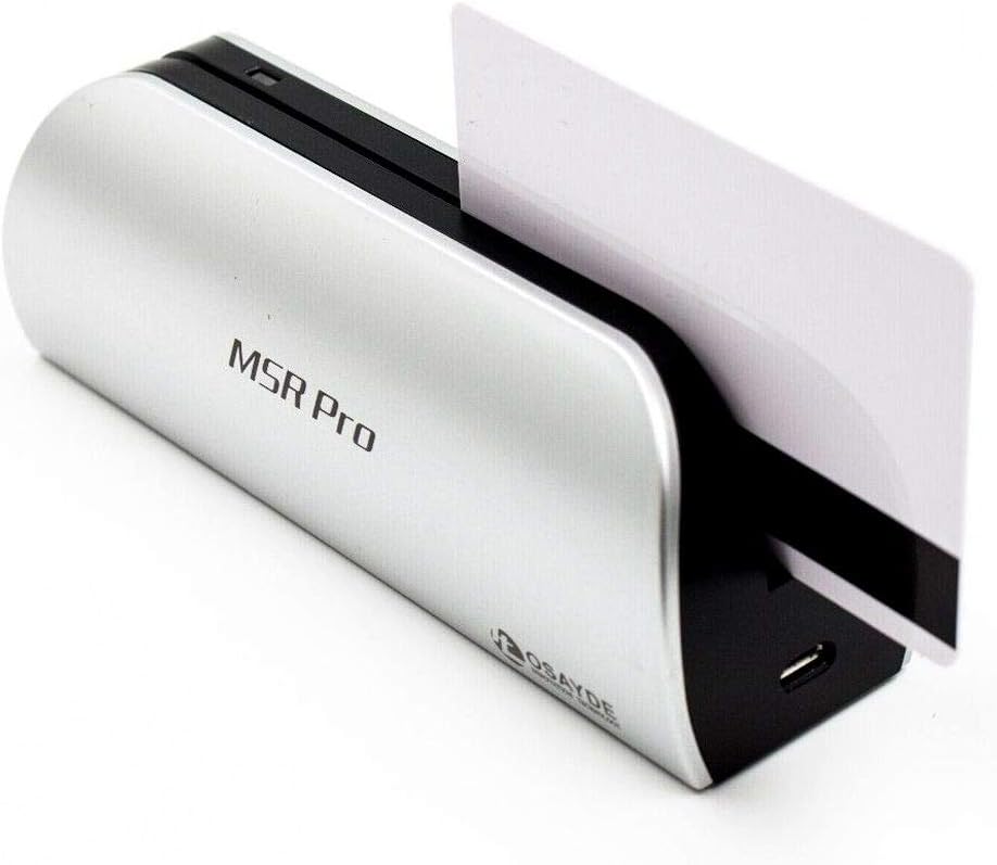 Silver Magnetic Credit Card Reader Writer Encoder with 10 Blank Cards D65169