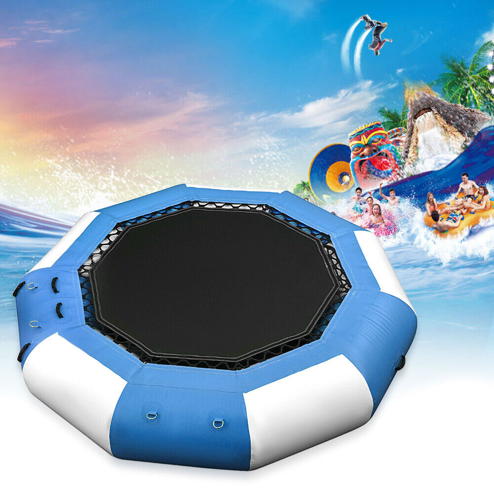 17Ft Inflatable Water Trampoline Bouncer Jump Float Platform 880lb F990637