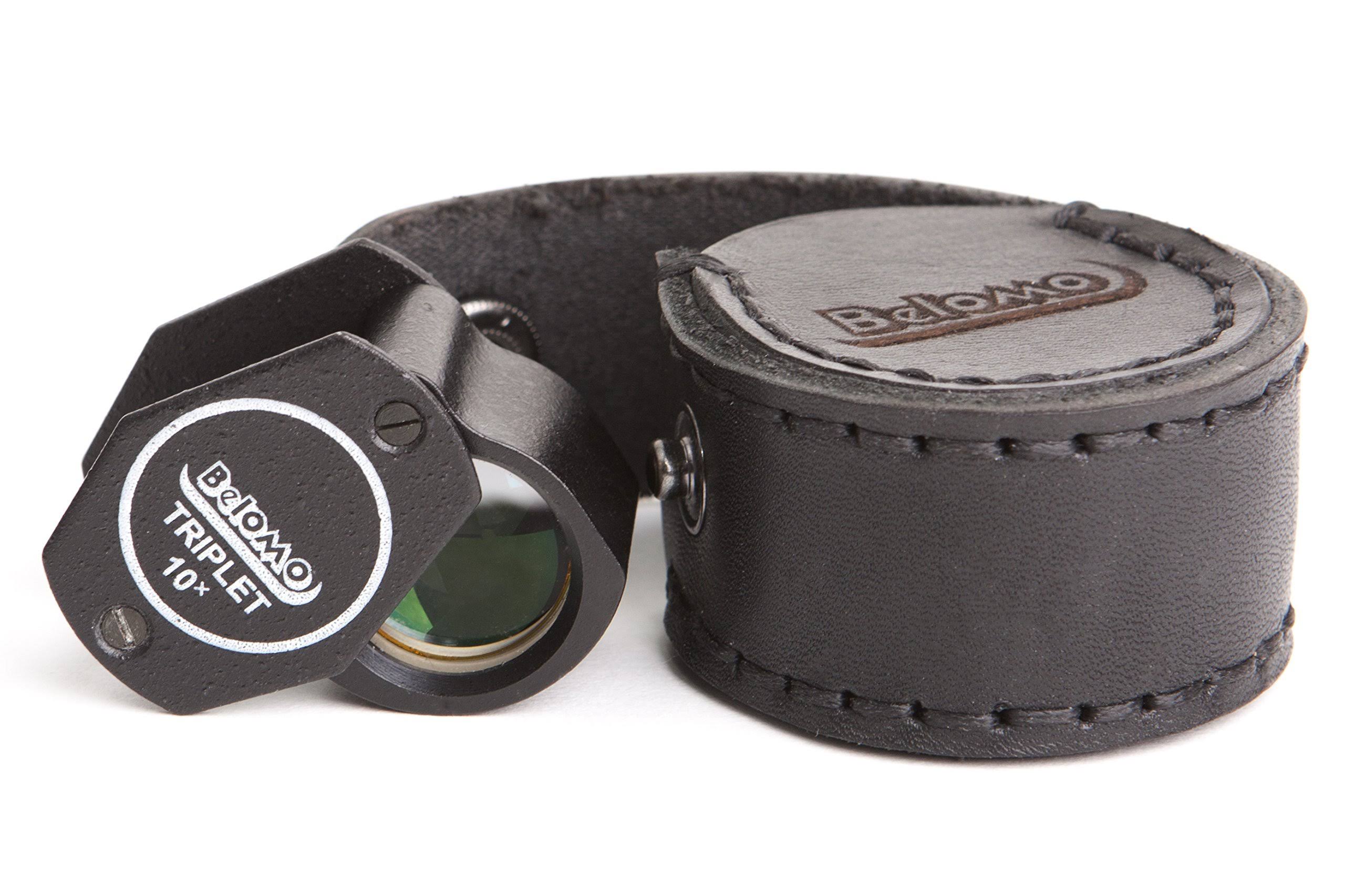 10x Triplet Loupe Magnifier with Leather Case M140144