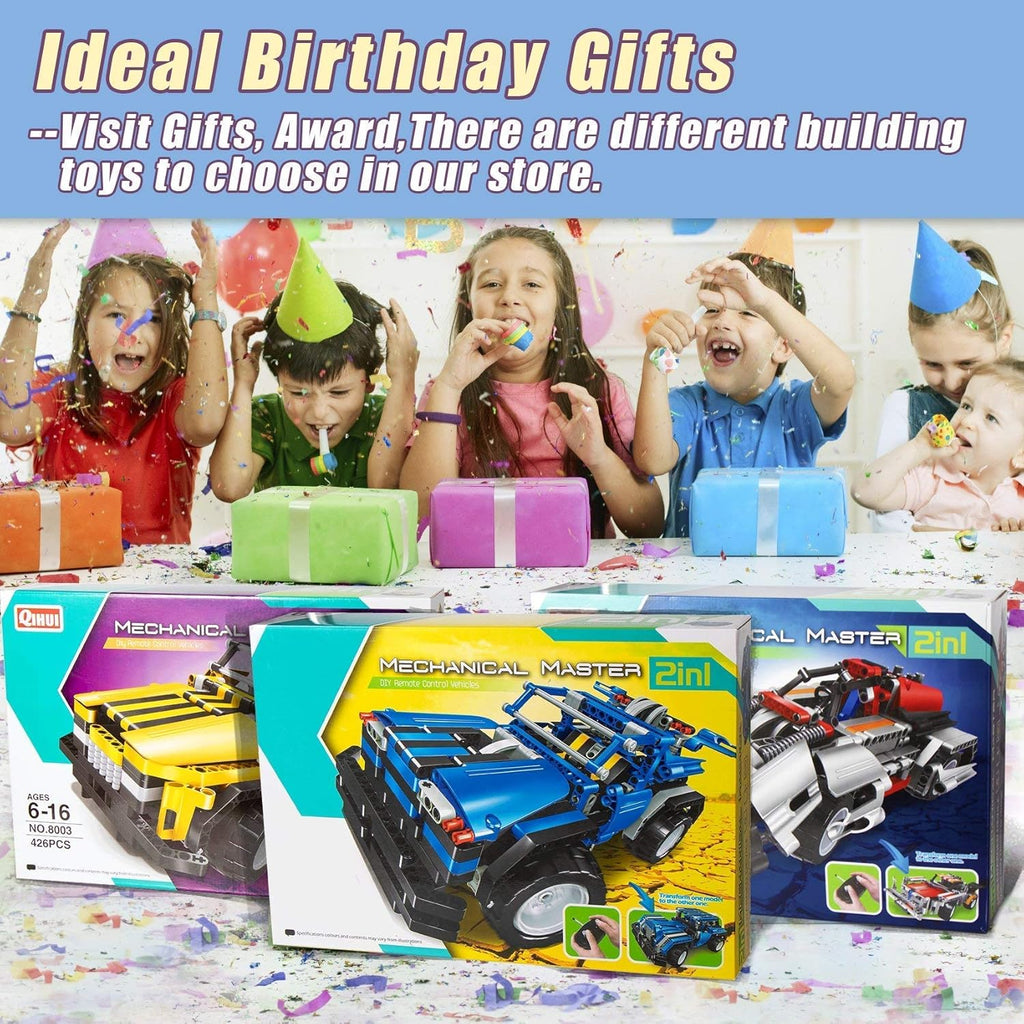 STEM Remote Control Building Kits 2-in-1 Racing Car (326pcs) Bundle with 2-in-1 RC Car Kits (443pcs) S95772