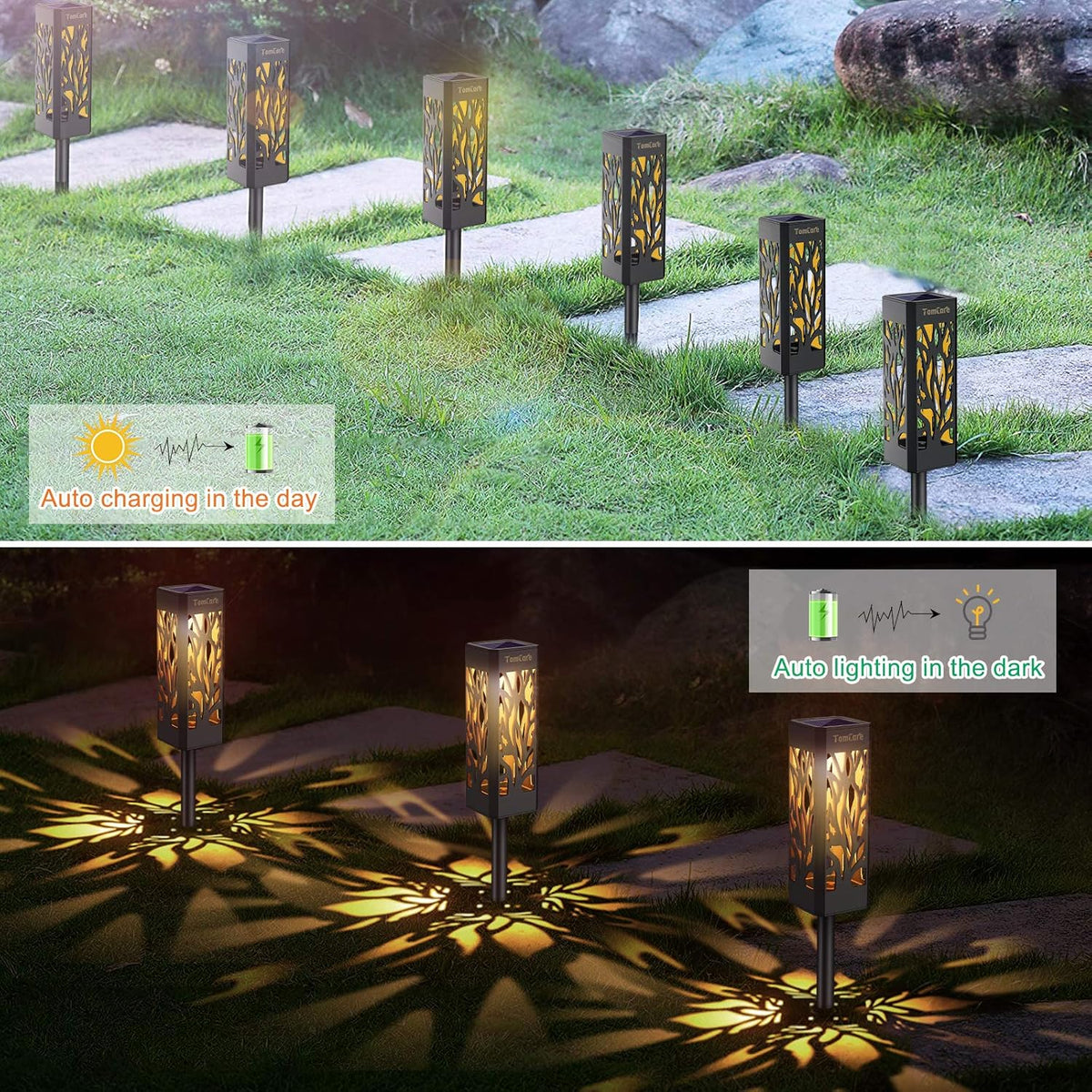 8 Pack Solar Pathway Lights U6519