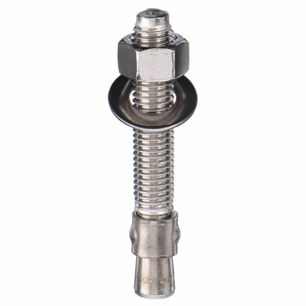 7x22 Stainless Steel Expansion Wedge Anchor, 1/2x22, Plain, 25pk Y401120