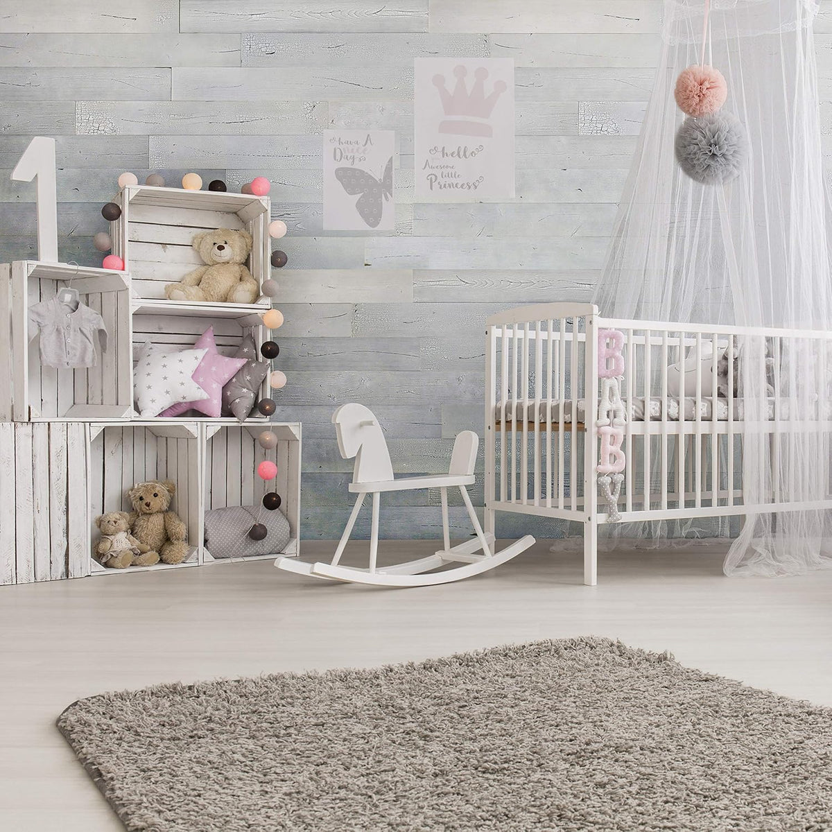 Rustic Grey Real Distressed Wood Wall Plank 12 Pieces 19.50 SF S993