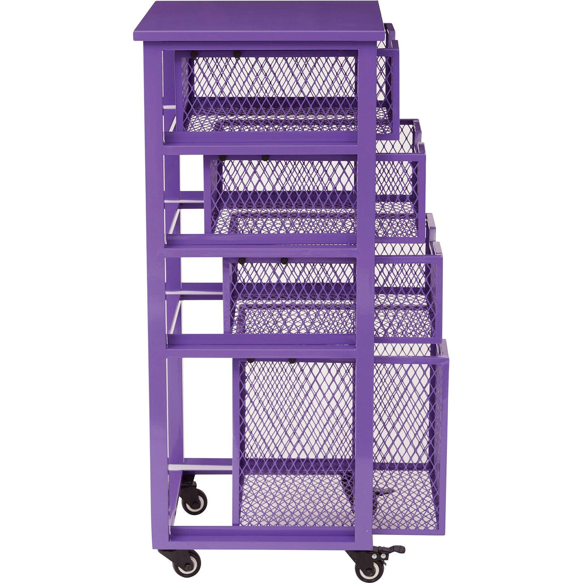 Purple 4 Drawer Rolling Cart R419518