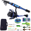 Carbon Fiber Telescopic Fishing Rod and Reel Combo with Carrying Case F171048