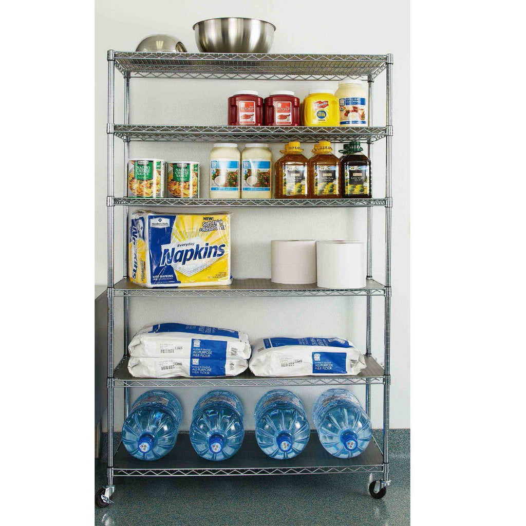 6-Level Commercial Storage Shelving, Grey Y65900