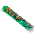 Green Resin Wood Snowboard Wrap Sticker Skin Cover P49640