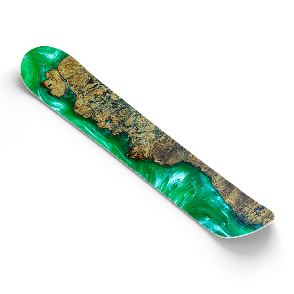 Green Resin Wood Snowboard Wrap Sticker Skin Cover P49640