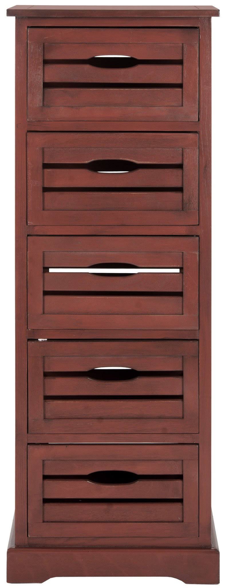 Red 5 Drawer Cabinet F218678