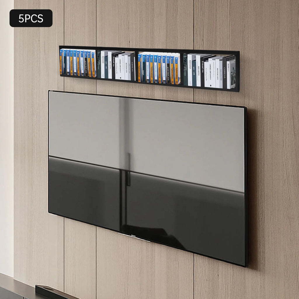 Metal Floating Shelf CD DVD Organizer Black X38586