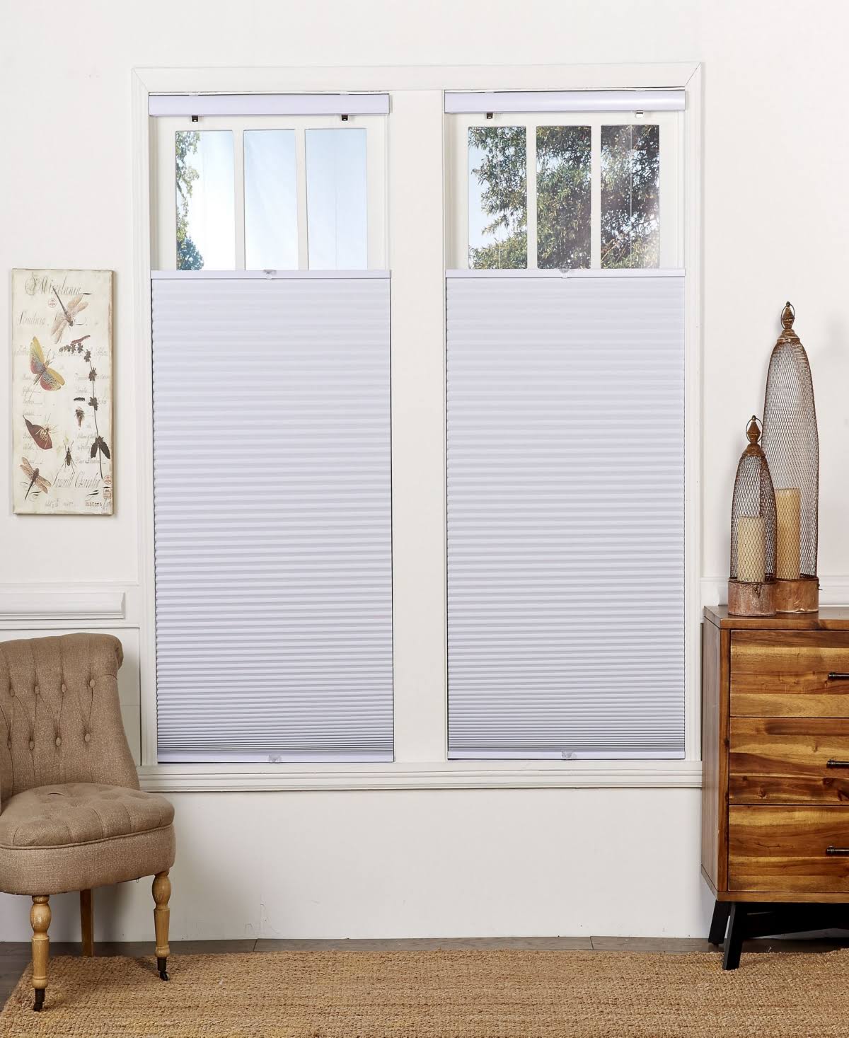 Cream-White Top Down Bottom Up Blackout Shade M446