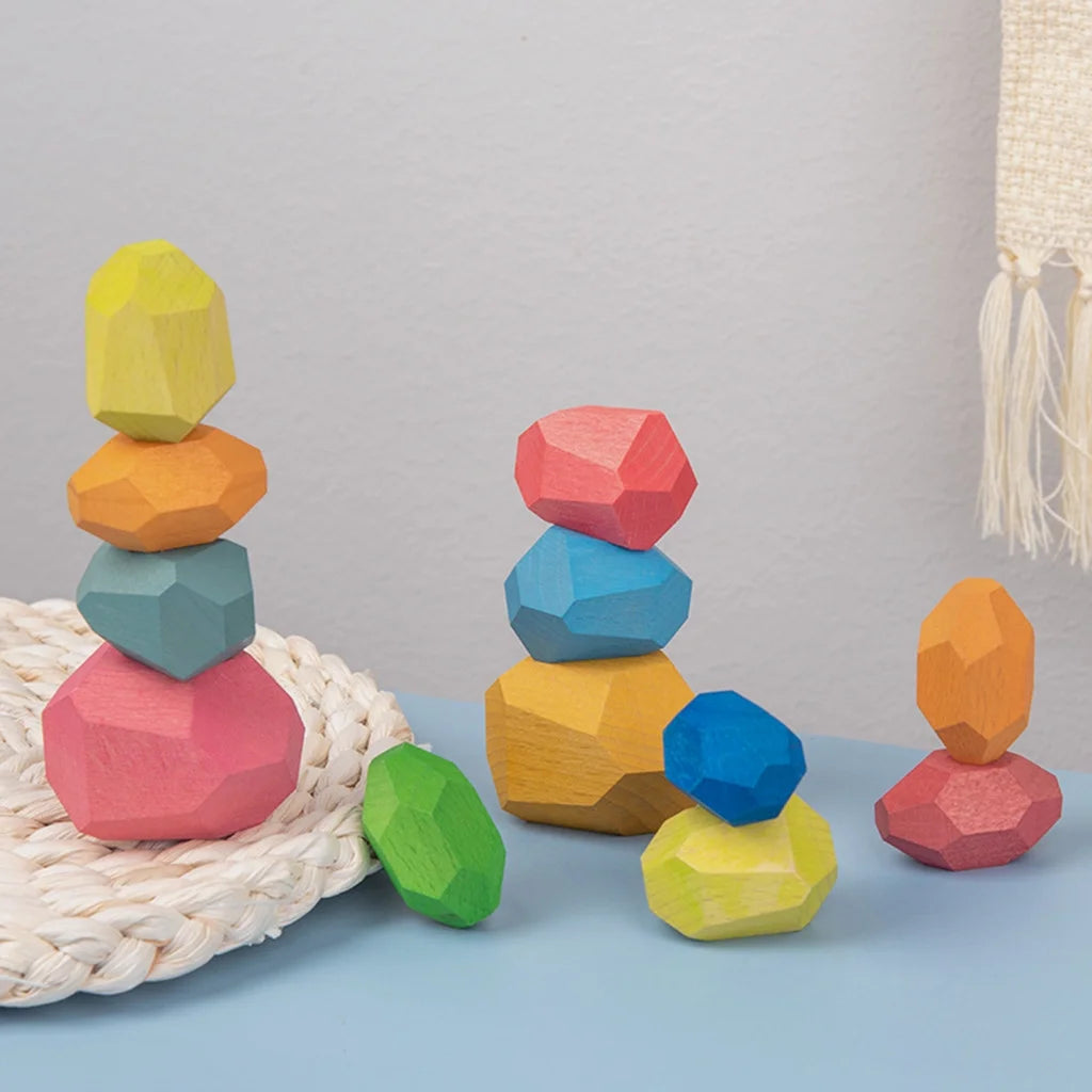 Wooden Stone Building Block Toy Stacking Game T92052