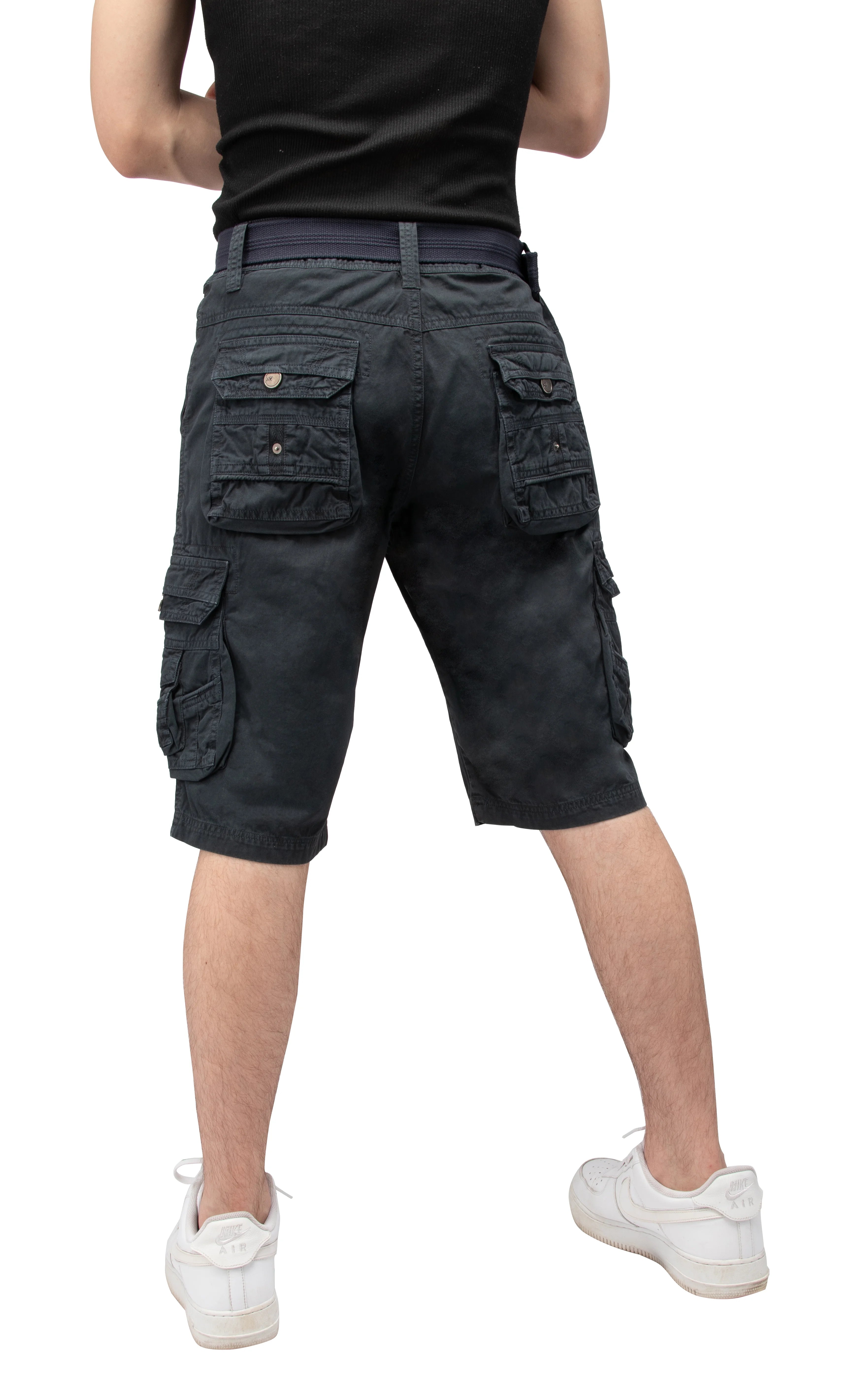 Navy 36 Mens Cargo Shorts Multi Pocket P6328
