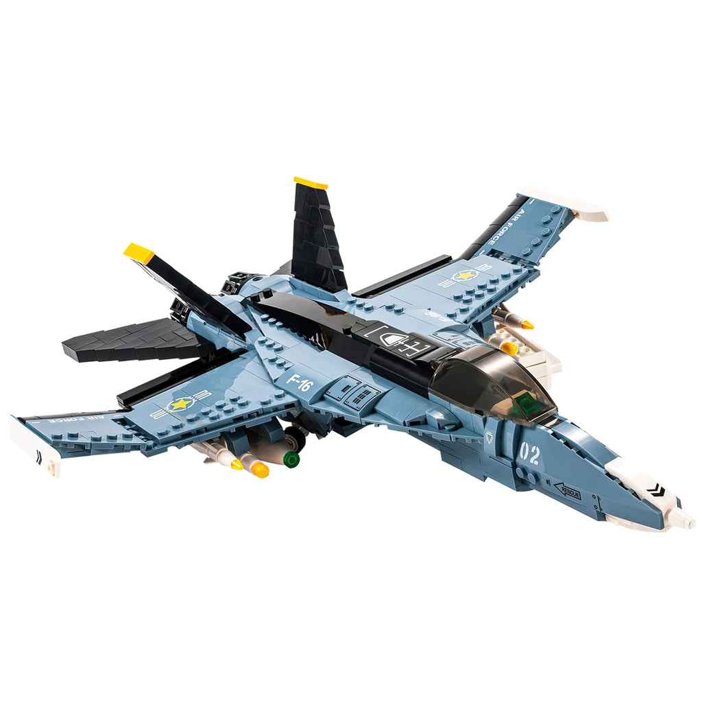Blue F-16 Fighting Jet Building Block Set W26250