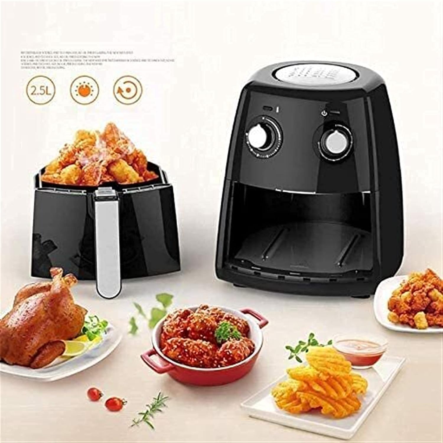 1230W Hot Air Fryer with Timer Temperature Control G586