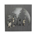 13.75x22 Glittered Winter Woodland Deer Christmas Shadow Box Table Decoration V15397