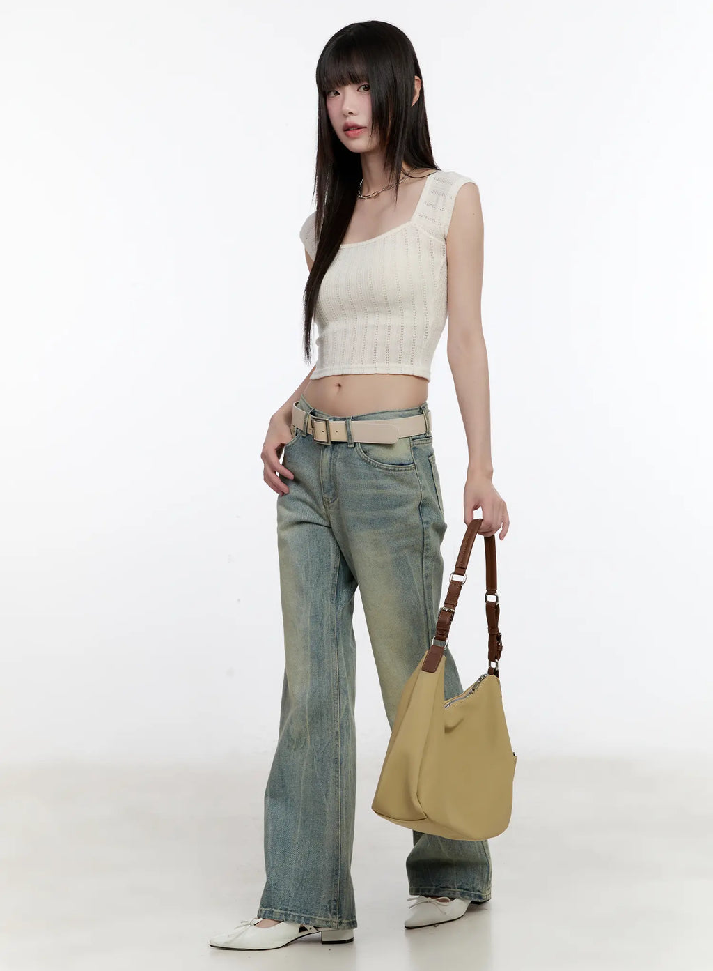 Roa Vintage Blue Flared Denim Jeans CL504