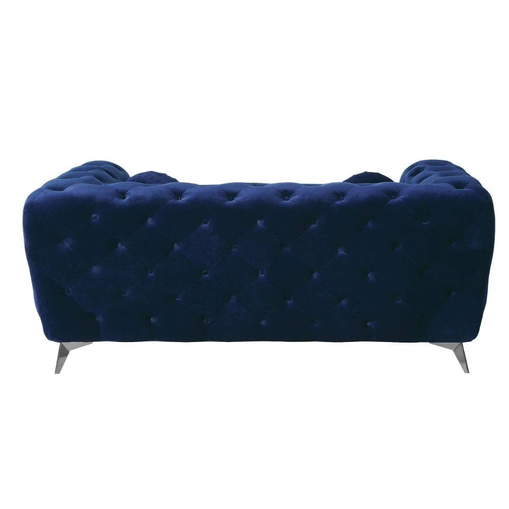 Blue Fabric Loveseat with Sleeper S683
