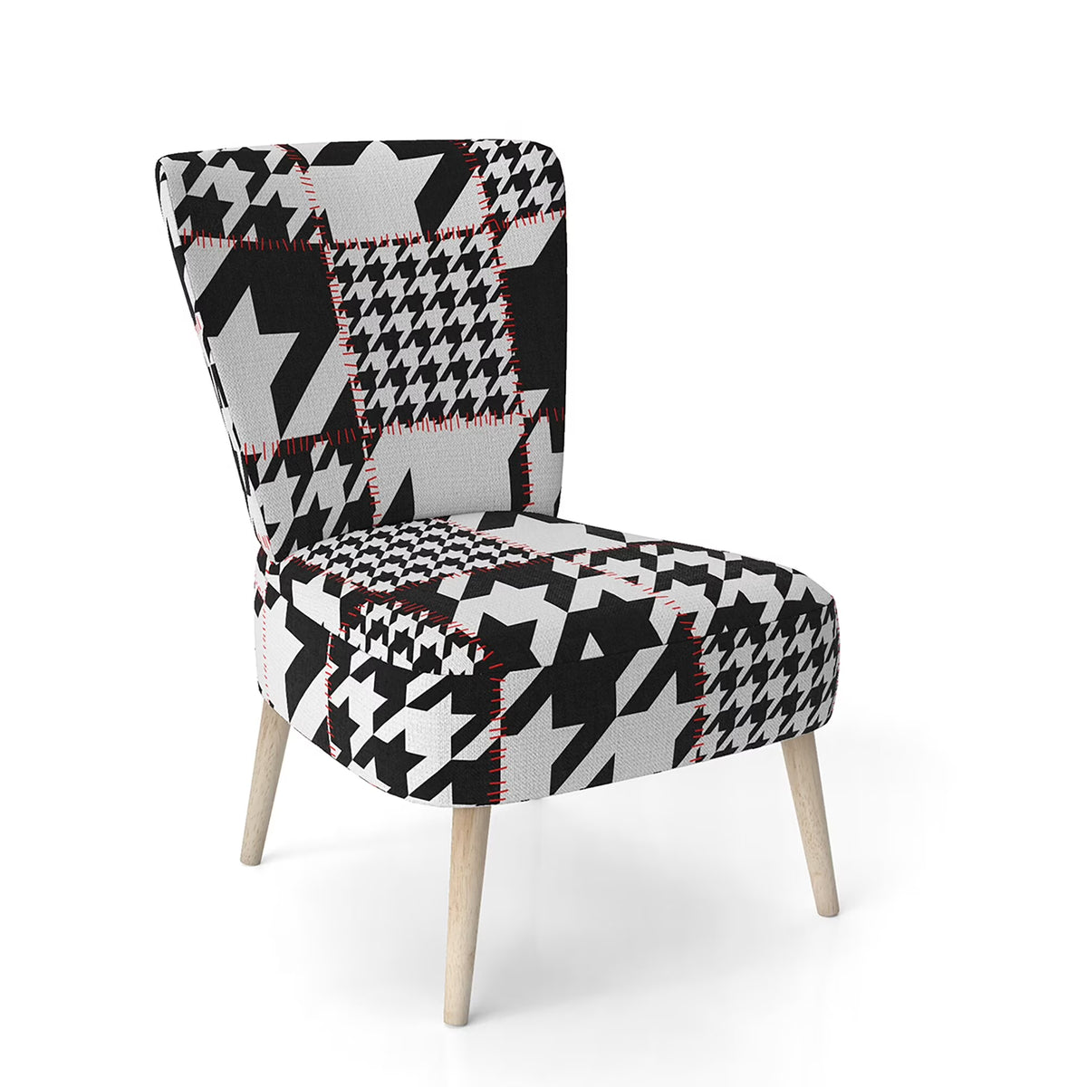 Upholstered Mid-Century Accent Chair Q567