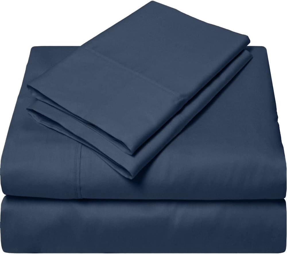 Mediterranean Blue Giza Cotton California King Size 16 Inches Extra Deep Pocket Bed Sheet Set U37487