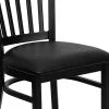 Black Vinyl Seat Metal Restaurant Chair E111