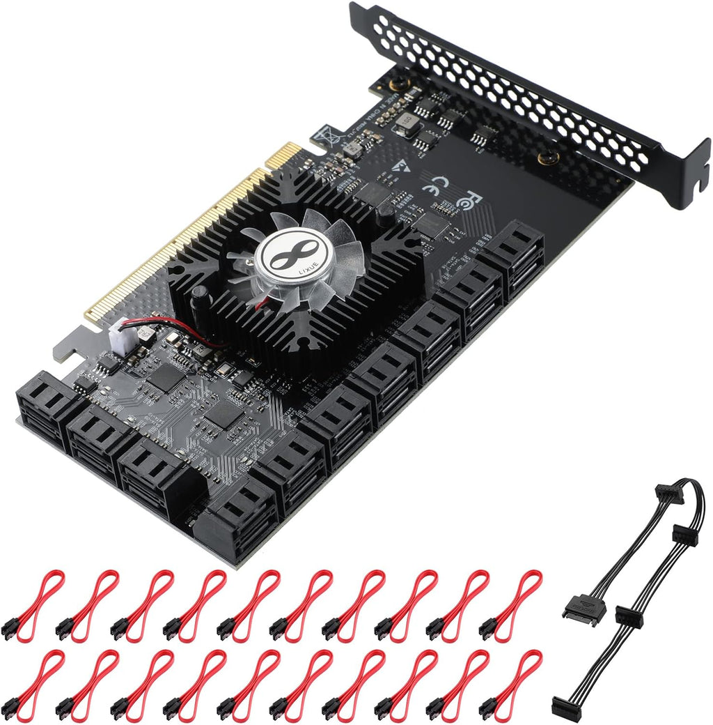 6 Port PCIe SATA 3.0 Card with 6 SATA Cables Z3169