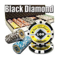 500ct Black Diamond 14g Poker Chip Set in Aluminum Metal Carry Case Y8151