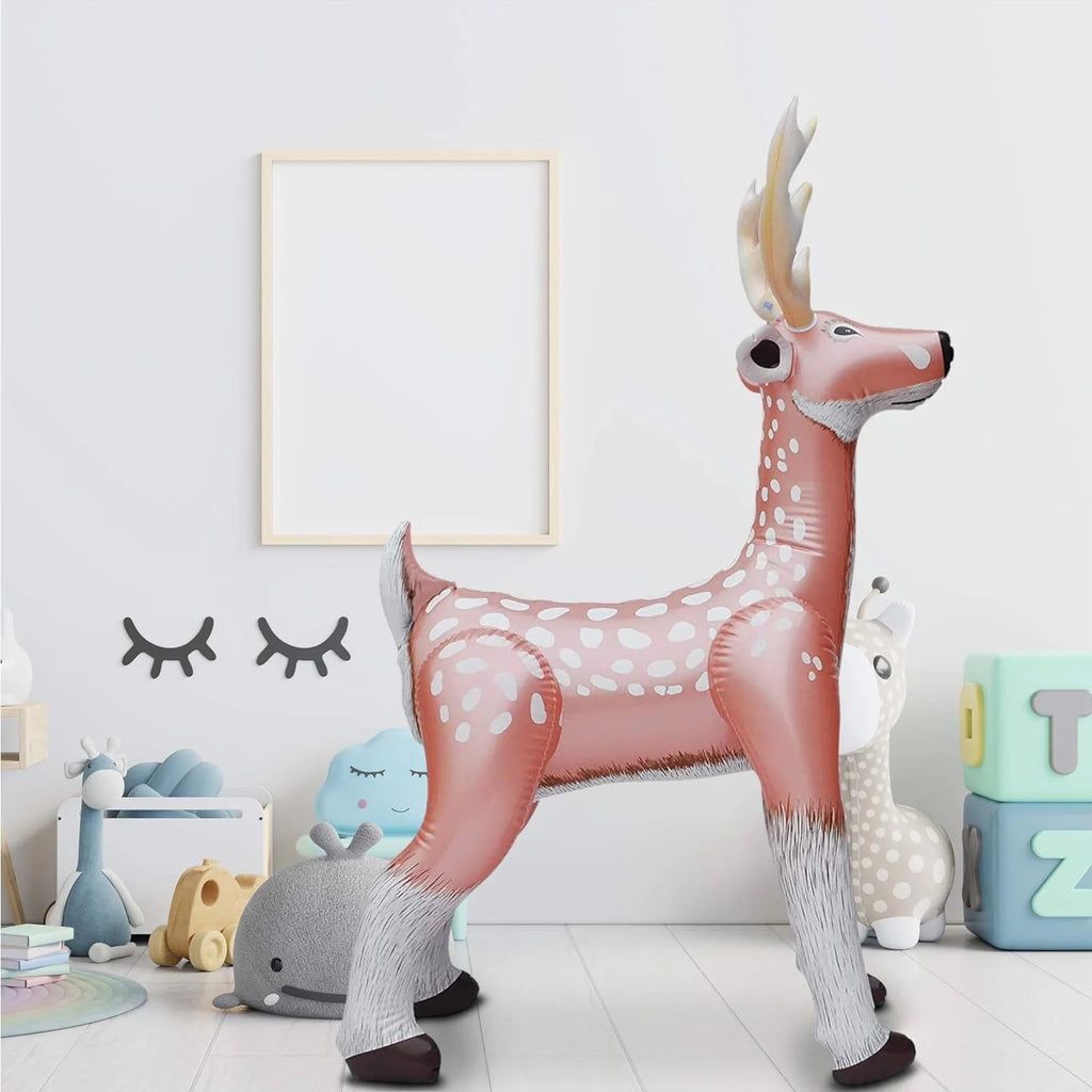 Rose Gold Standing Reindeer Inflatable 74” Tall Z775209