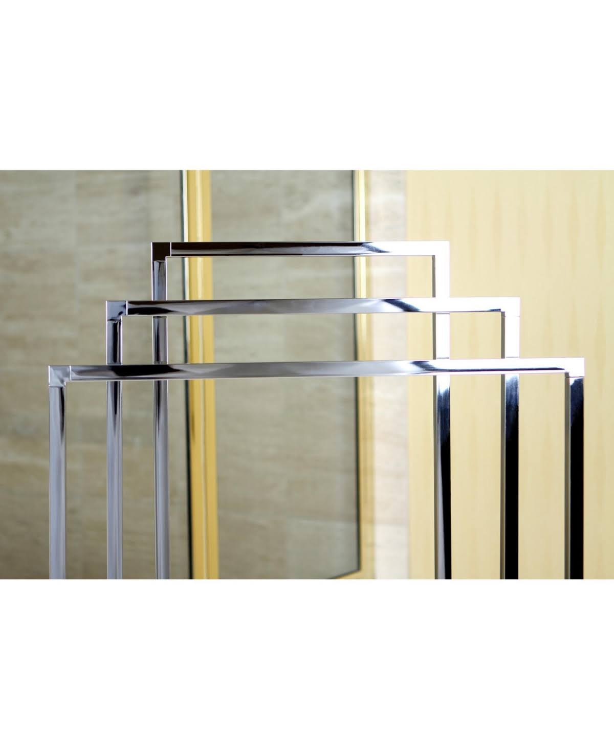 Polished Chrome 3-Tier Steel Corner Towel Rack G593092