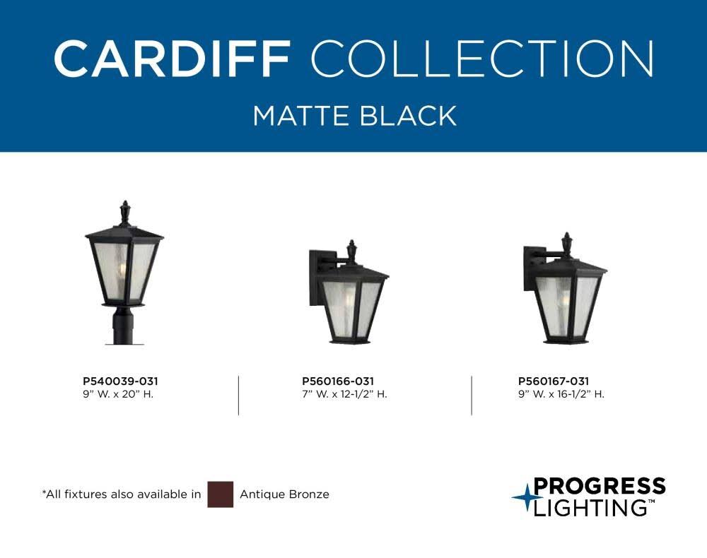 Black 1-Light Post Lantern C386