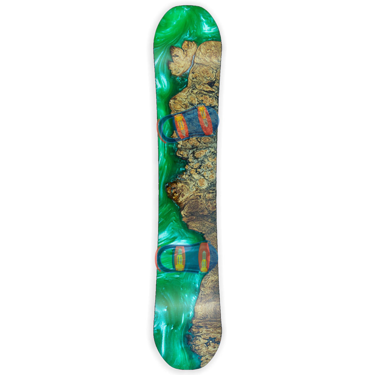 Green Resin Wood Snowboard Wrap Sticker Skin Cover P49640