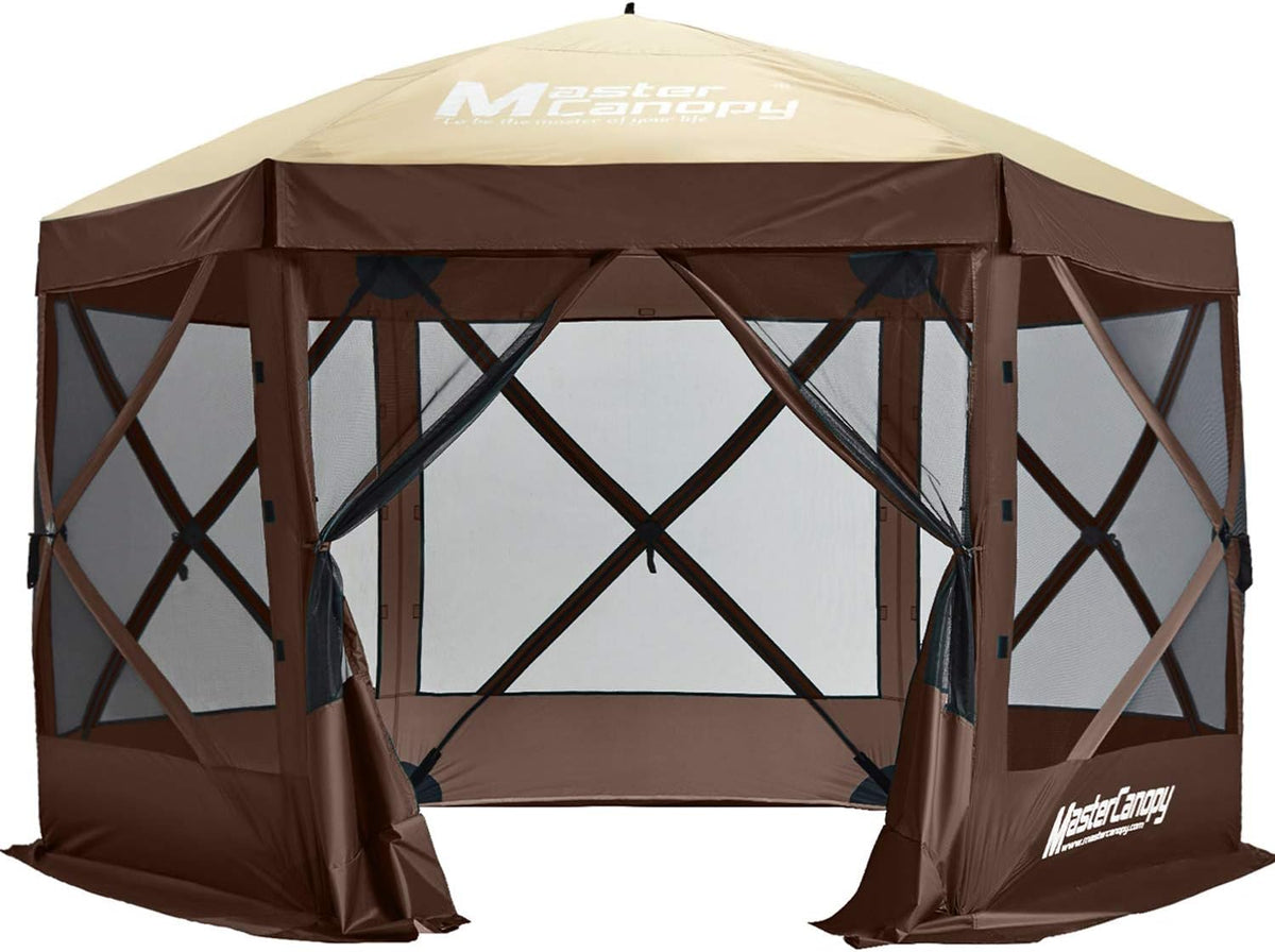 Forest Green 6 Sides Screen House Camping Tent A6202