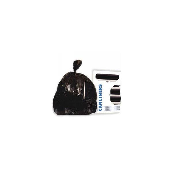 Black 60-Gallon Can Liners, 2 mil, 100/Carton I296635