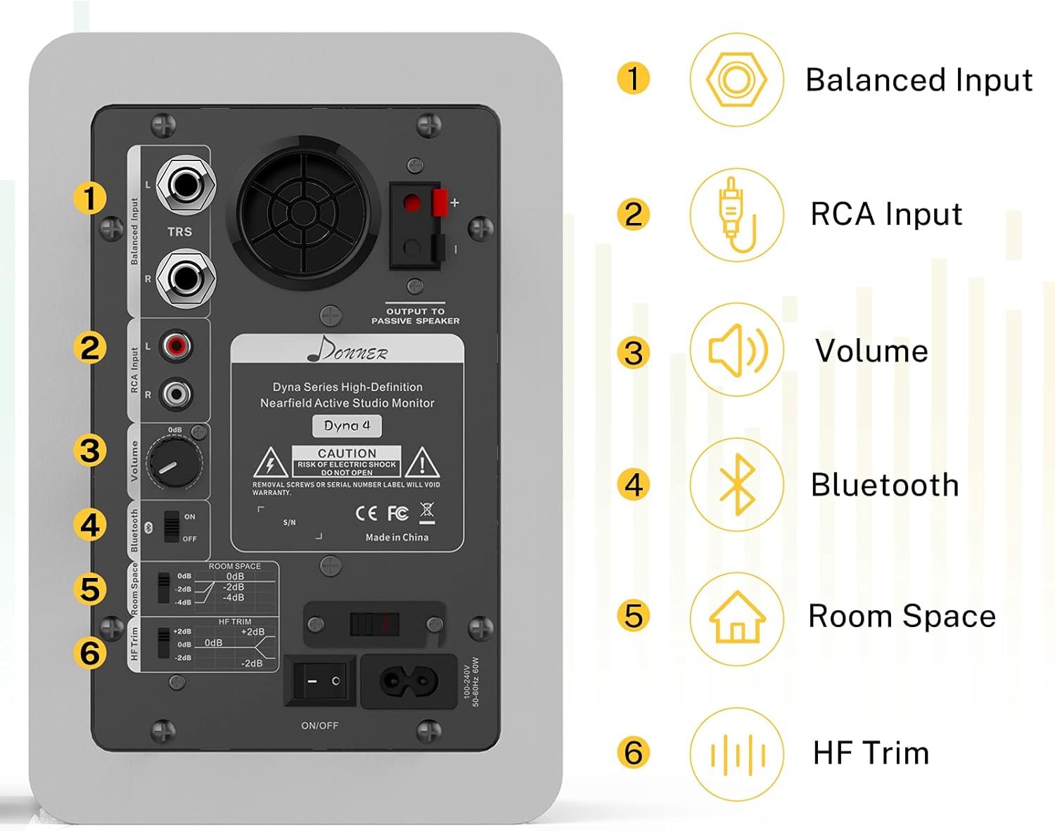 White Near Field Studio Monitors 2-Pack with Bluetooth X330