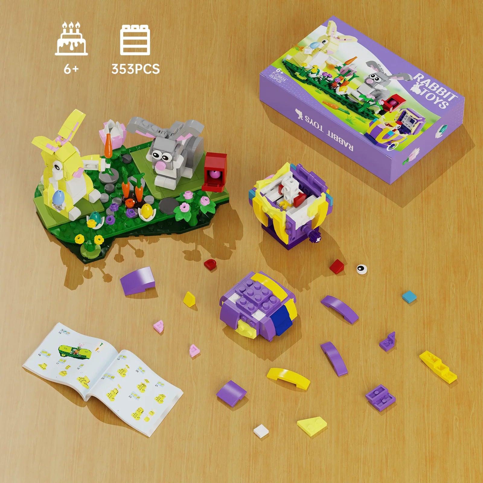 Easter Rabbit Building Toy Set (353Pcs) A86788