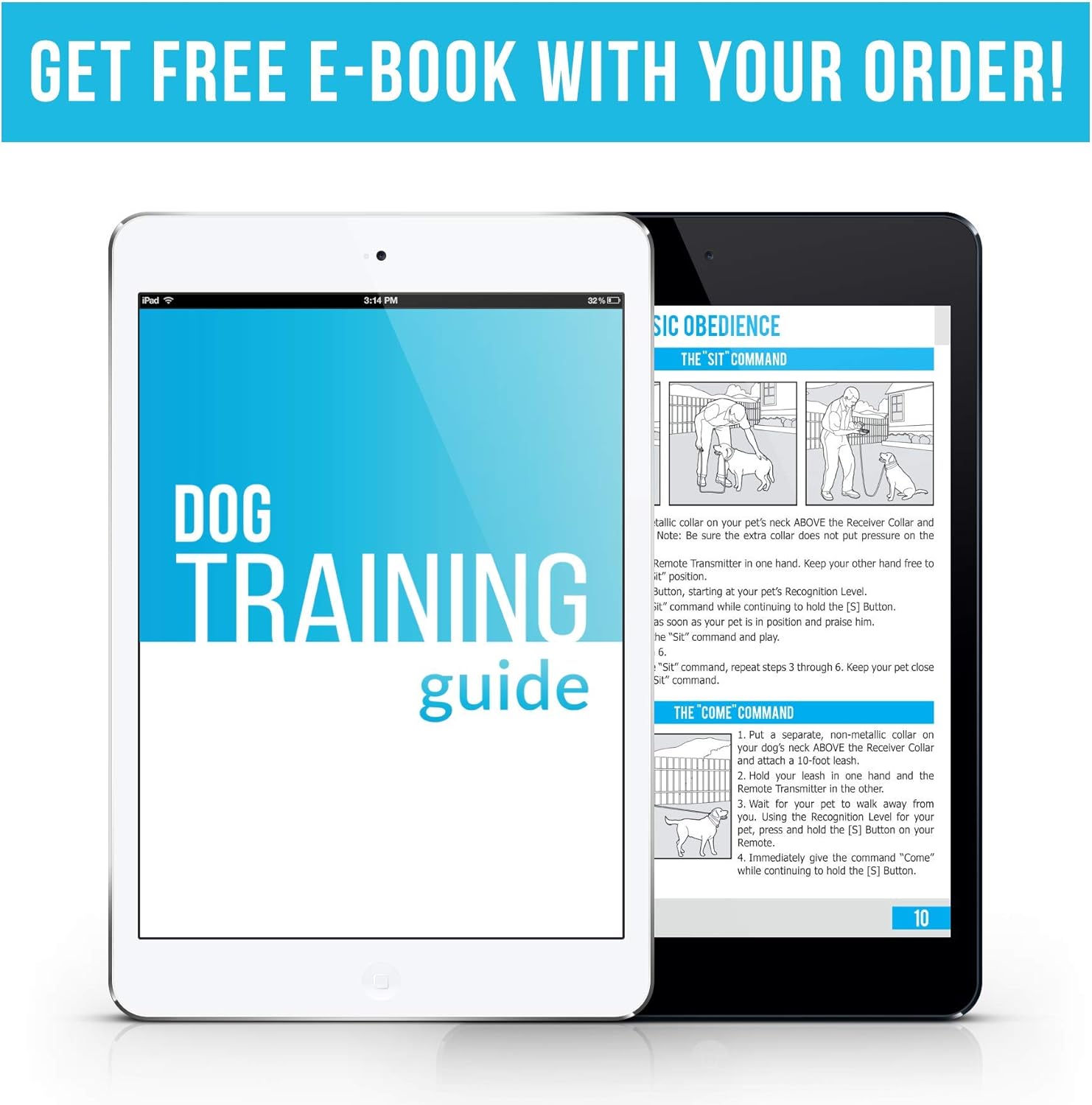 Waterproof Remote Training E-Collars for 2 Dogs W33950