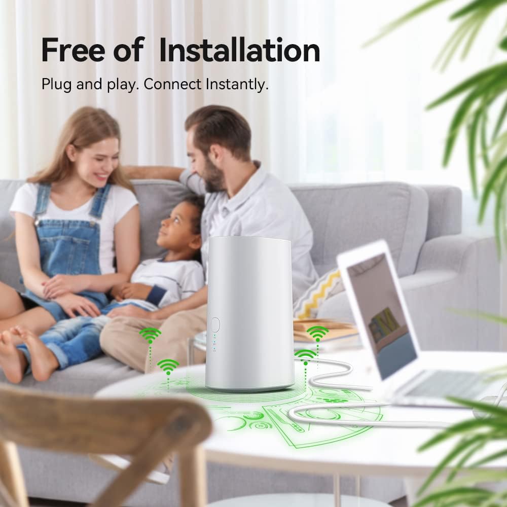 WiFi Router Mobile Hotspot Device, 2.4G / 5G Dual-Band, Supports 31 Devices V46958