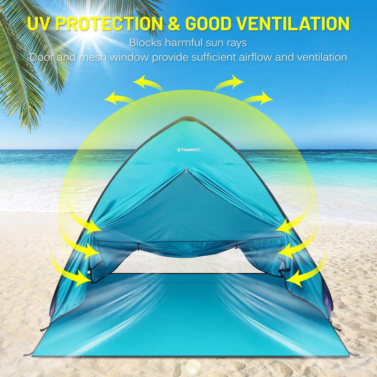 Pop Up Beach Tent with Carry Bag D58516