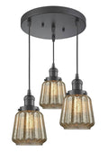 Three Light Adjustable Cord Chandelier X3291