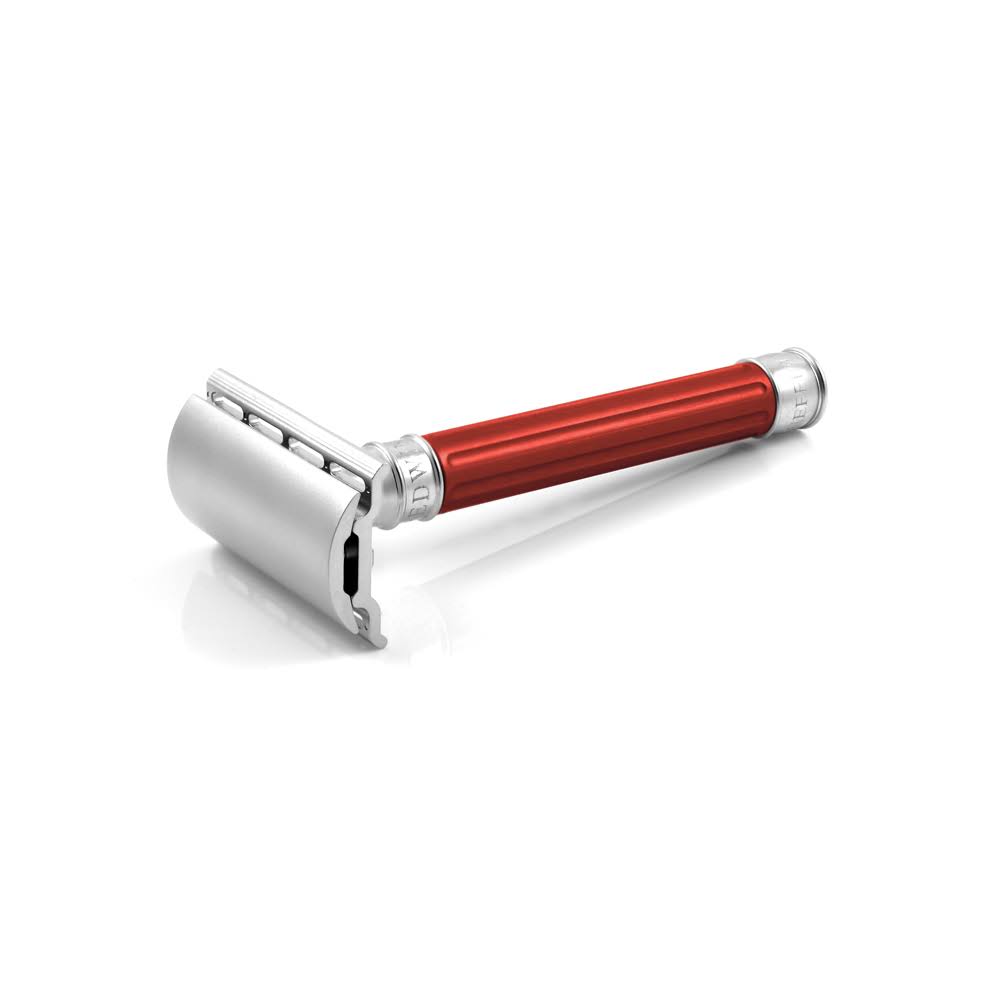 Red Stainless Steel Safety Razor B30132