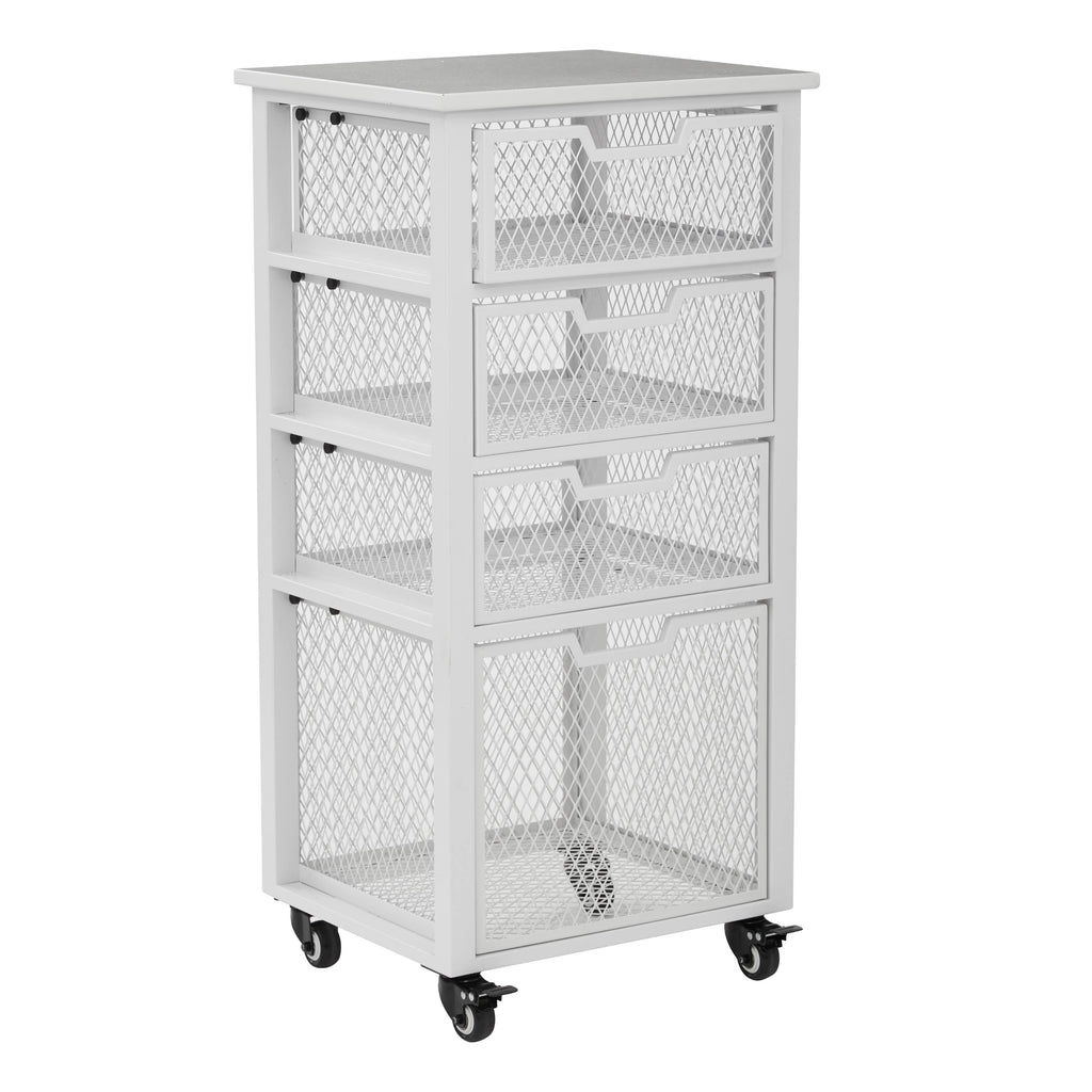 Purple 4 Drawer Rolling Cart R419518