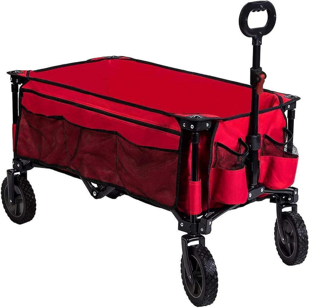 Blue Folding Camping Wagon with Side Bag I506
