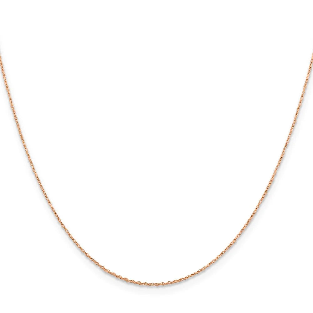18 inch .5mm Rose Gold Baby Rope Chain with Spring Ring Clasp I799502