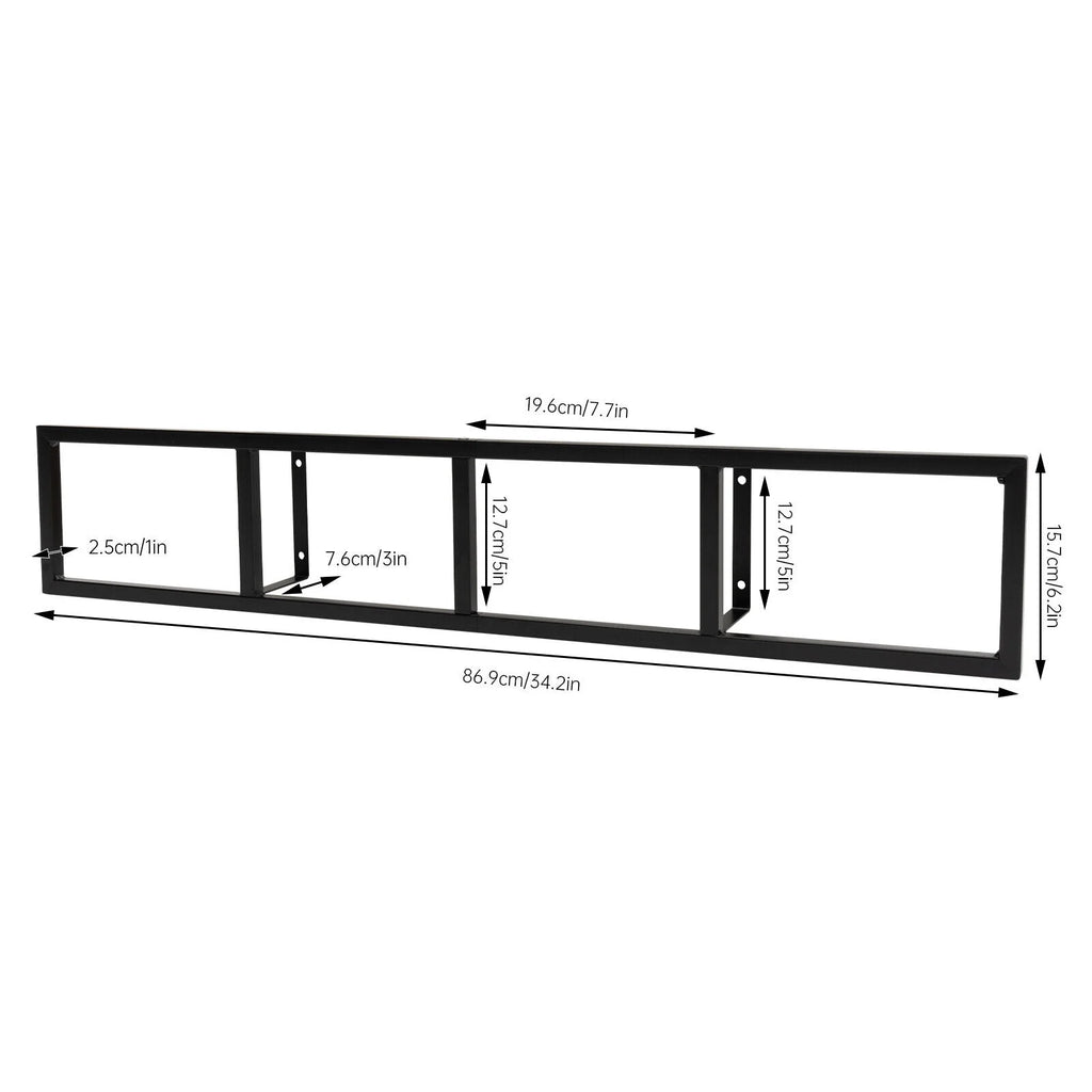 Metal Floating Shelf CD DVD Organizer Black X38586