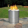Portable Stainless Steel Smokeless Fire Pit with Removable Ash Pan and Travel Bag T252