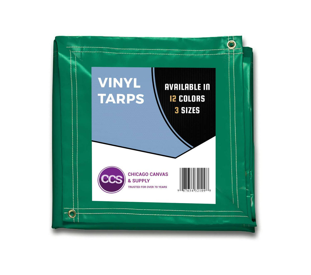 10 x 12 Heavy Duty Green Vinyl Tarp O82386