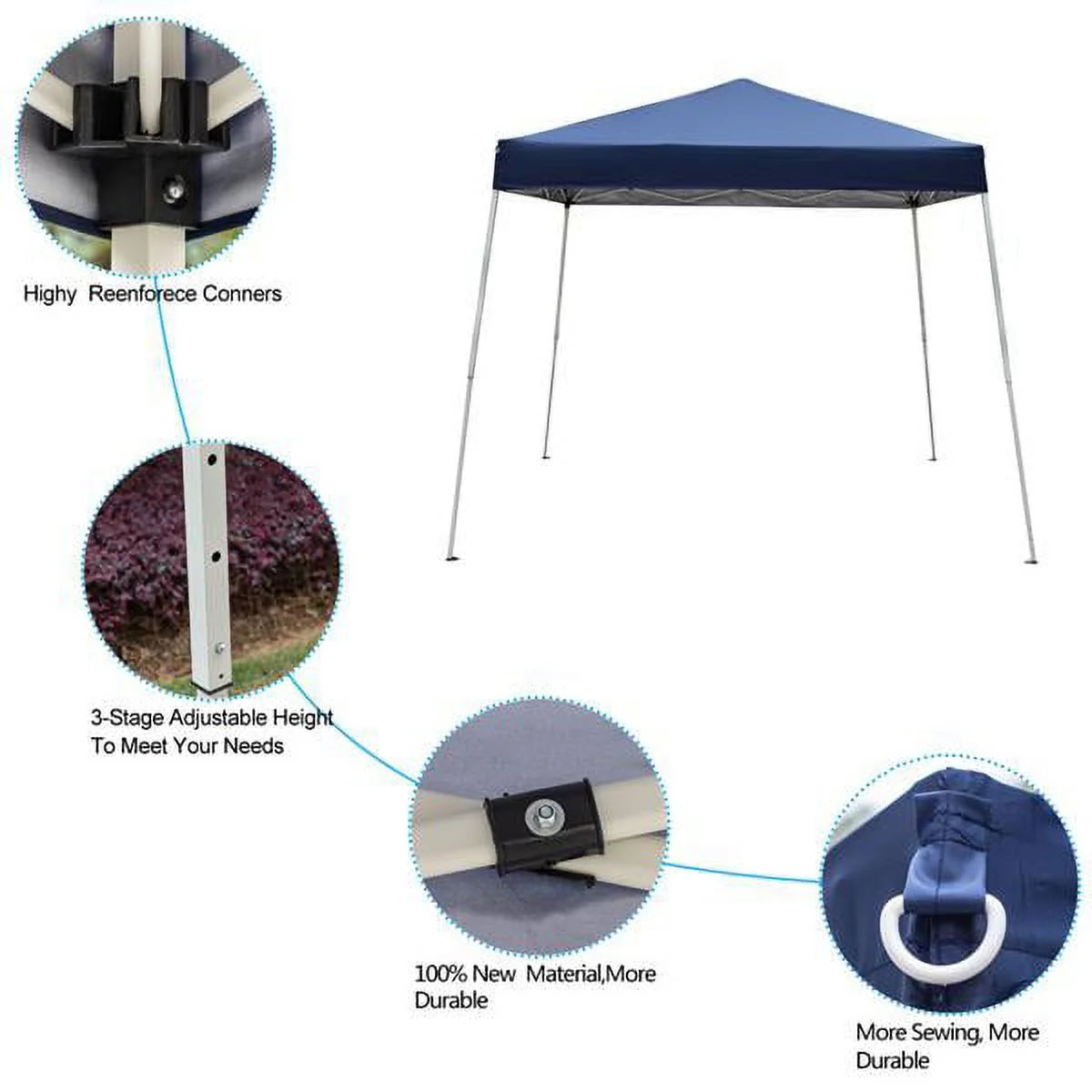 3 x 3M Waterproof Folding Tent Blue K137558