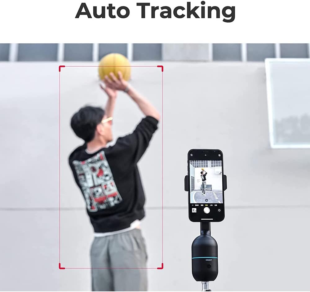 AI-Powered Auto-Tracking Camera Phone Mount Bundle with Video Conference Live Streaming Kit Q52361